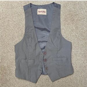 Gray Button-Up Vest